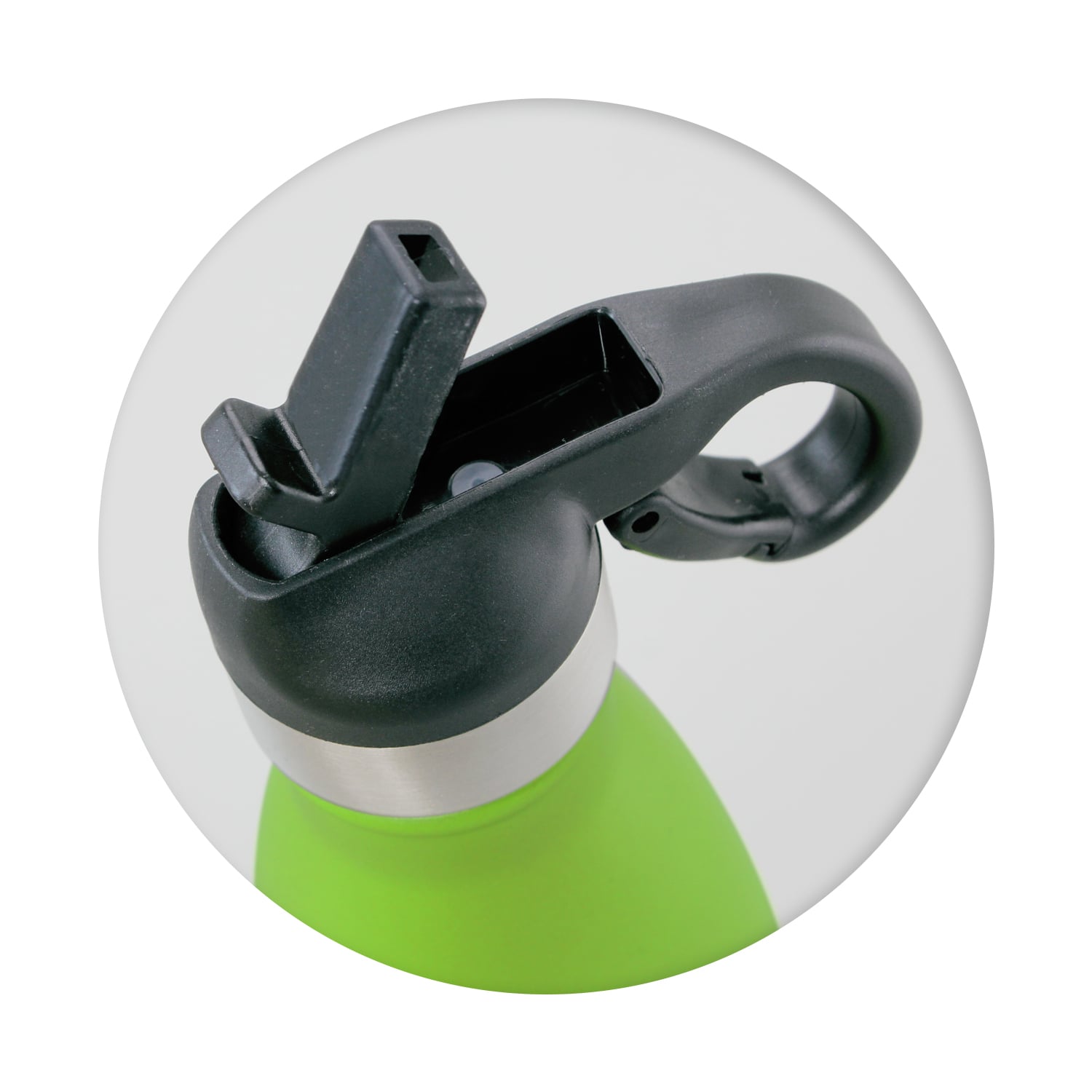 Adelaide Mirage Powder Coated Vacuum Bottle Flip Lid detail Adelaide Mirage Powder Coated Vacuum Bottle Flip Lid detail