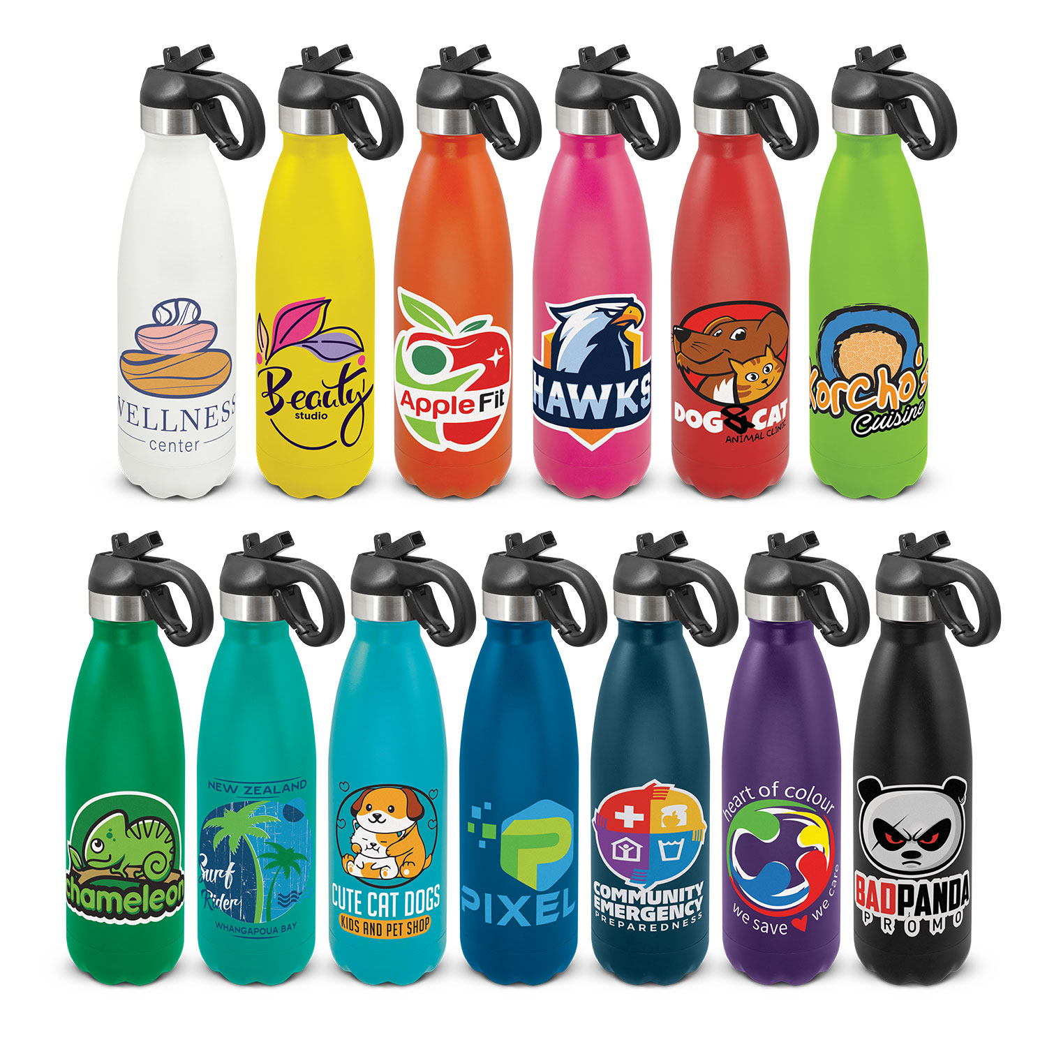 Adelaide Mirage Powder Coated Vacuum Bottle Flip Lid main Adelaide Mirage Powder Coated Vacuum Bottle Flip Lid main