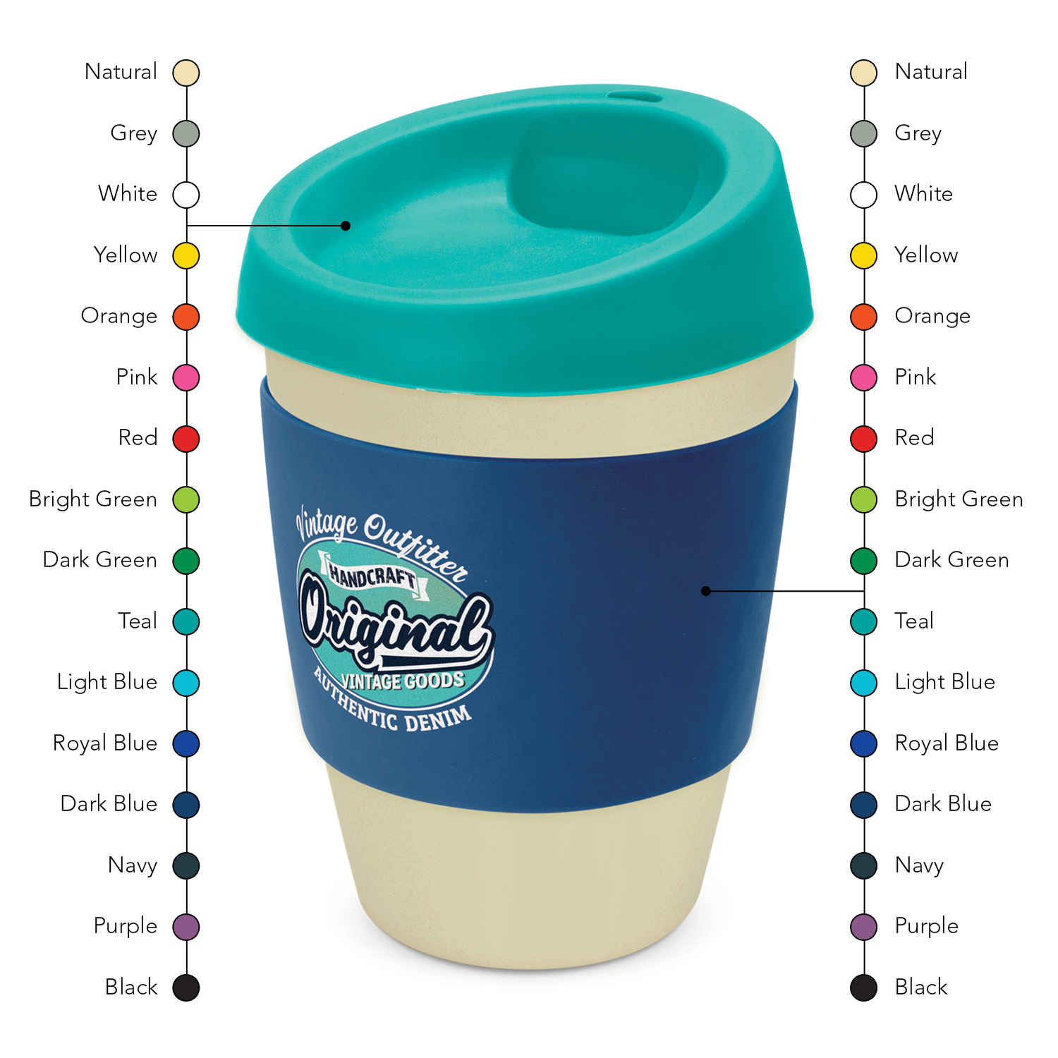 Bamboo Tara Metro Cup – 340ml mix and match colour Bamboo Tara Metro Cup – 340ml mix and match colour