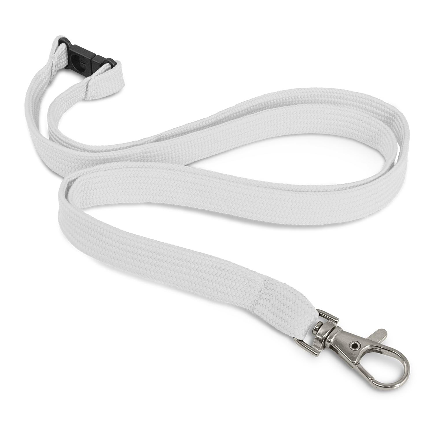 Clarke Custom Printed Lanyard 12mm white Clarke Custom Printed Lanyard 12mm white
