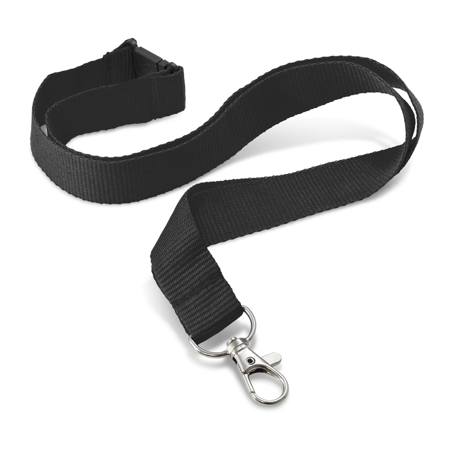 Clarke Custom Printed Lanyard 24mm black Clarke Custom Printed Lanyard 24mm black