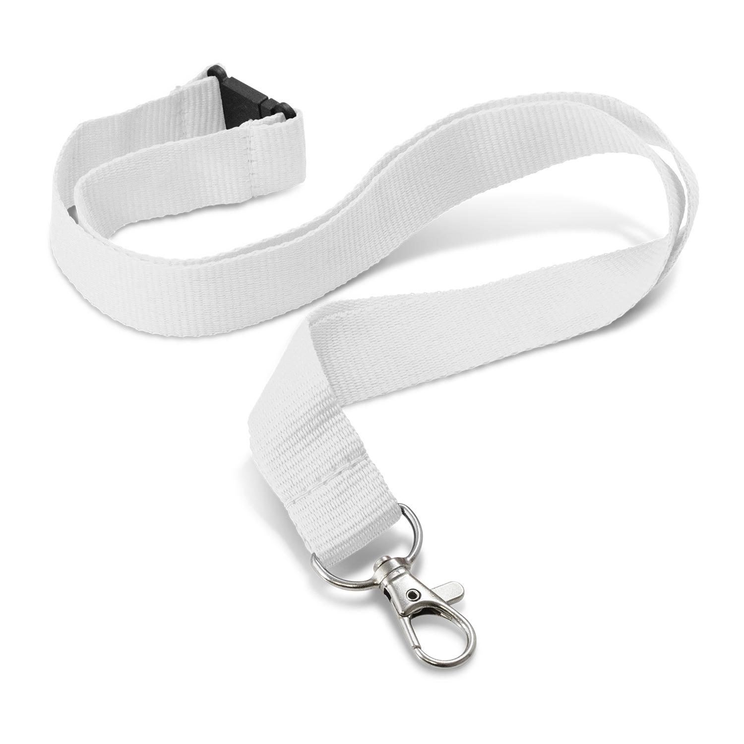 Clarke Custom Printed Lanyard 24mm white Clarke Custom Printed Lanyard 24mm white