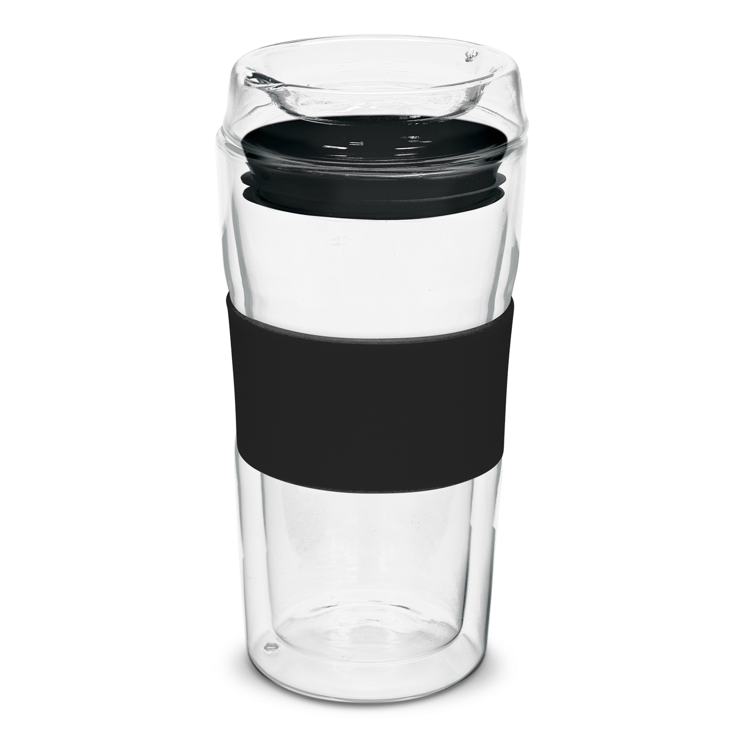 Divino Roma Double Wall Glass Cup 350ml black Divino Roma Double Wall Glass Cup 350ml black