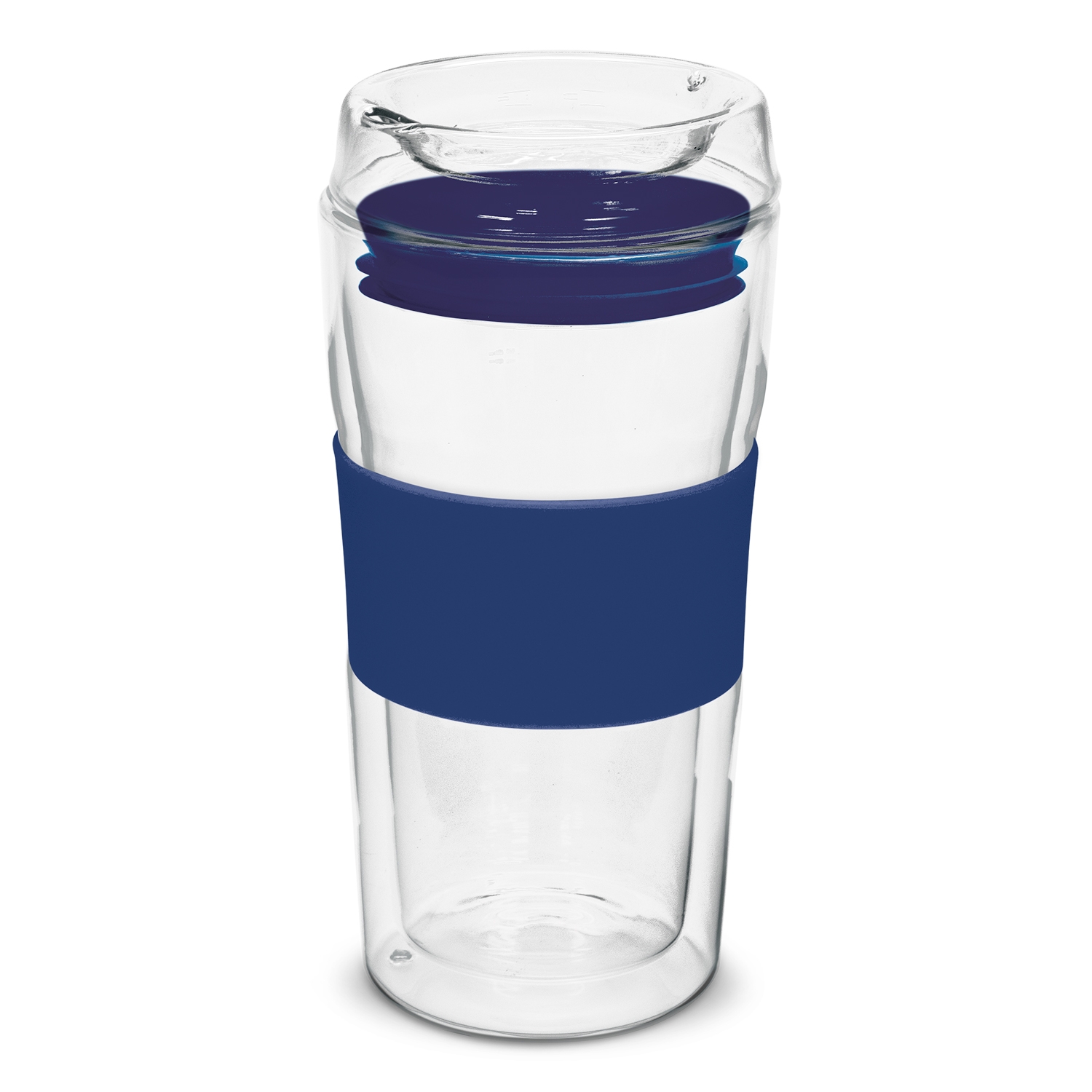 Divino Roma Double Wall Glass Cup 350ml dark blue Divino Roma Double Wall Glass Cup 350ml dark blue