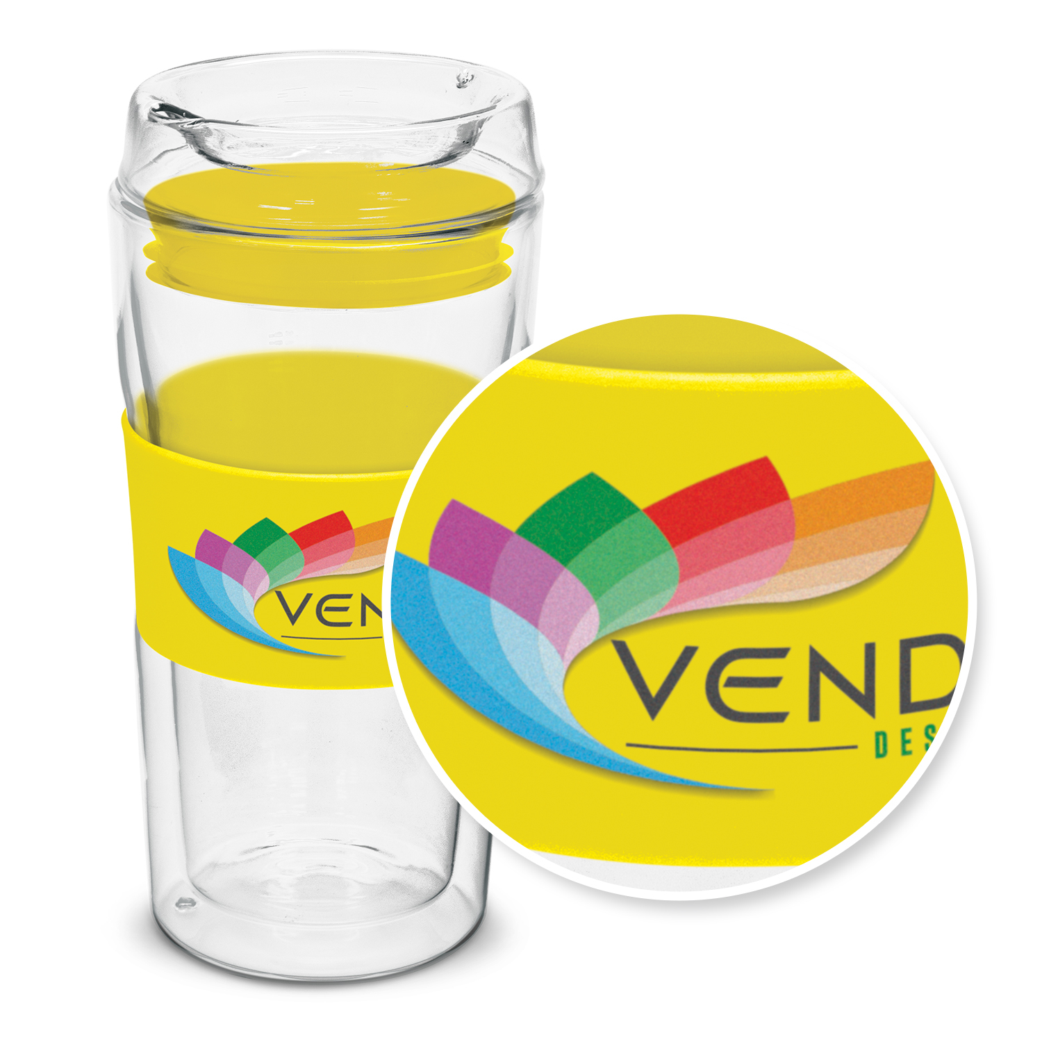 Divino Roma Double Wall Glass Cup 350ml digital print Divino Roma Double Wall Glass Cup 350ml digital print