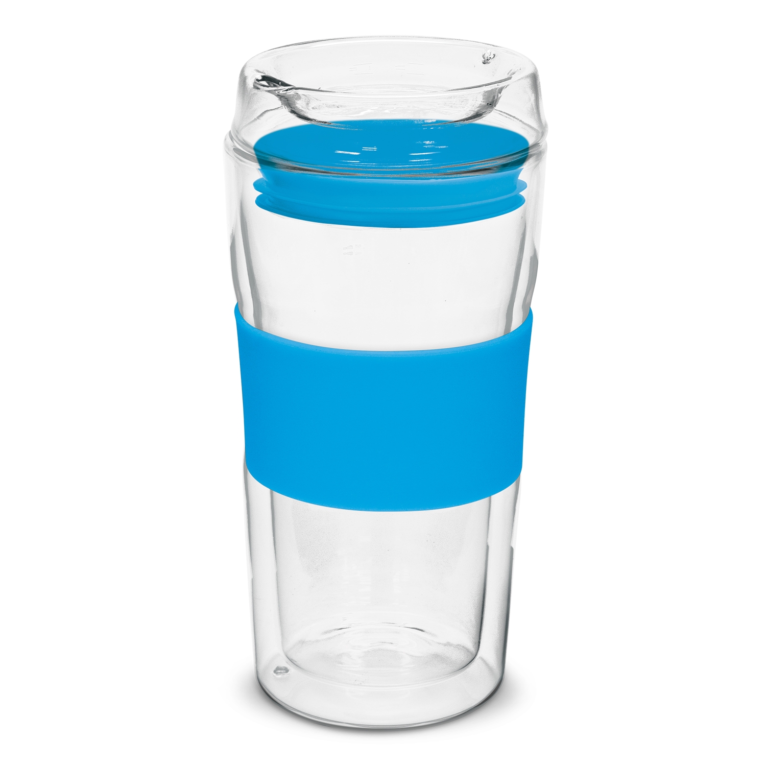 Divino Roma Double Wall Glass Cup 350ml light blue Divino Roma Double Wall Glass Cup 350ml light blue