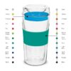 Divino Roma Double Wall Glass Cup 350ml mix and match Divino Roma Double Wall Glass Cup 350ml mix and match
