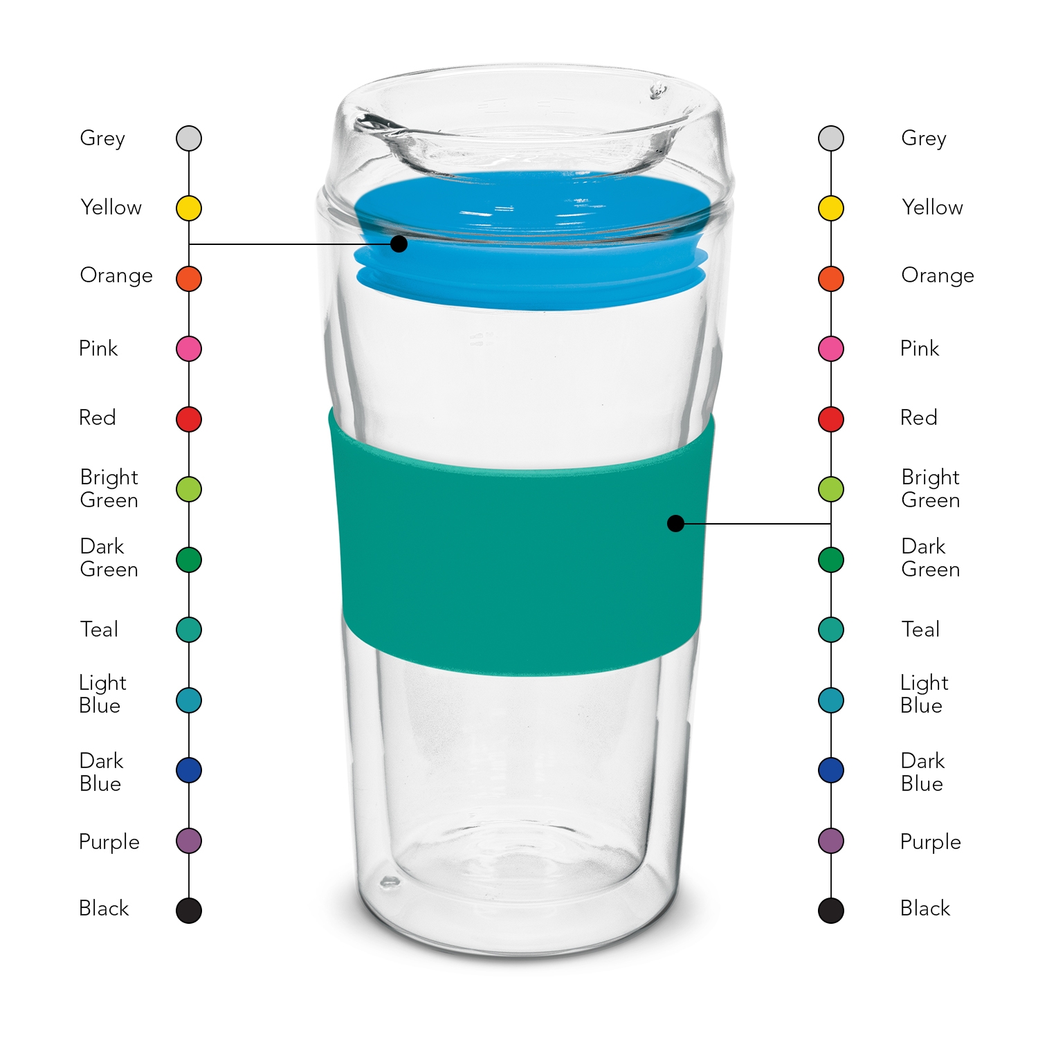 Divino Roma Double Wall Glass Cup 350ml mix and match Divino Roma Double Wall Glass Cup 350ml mix and match