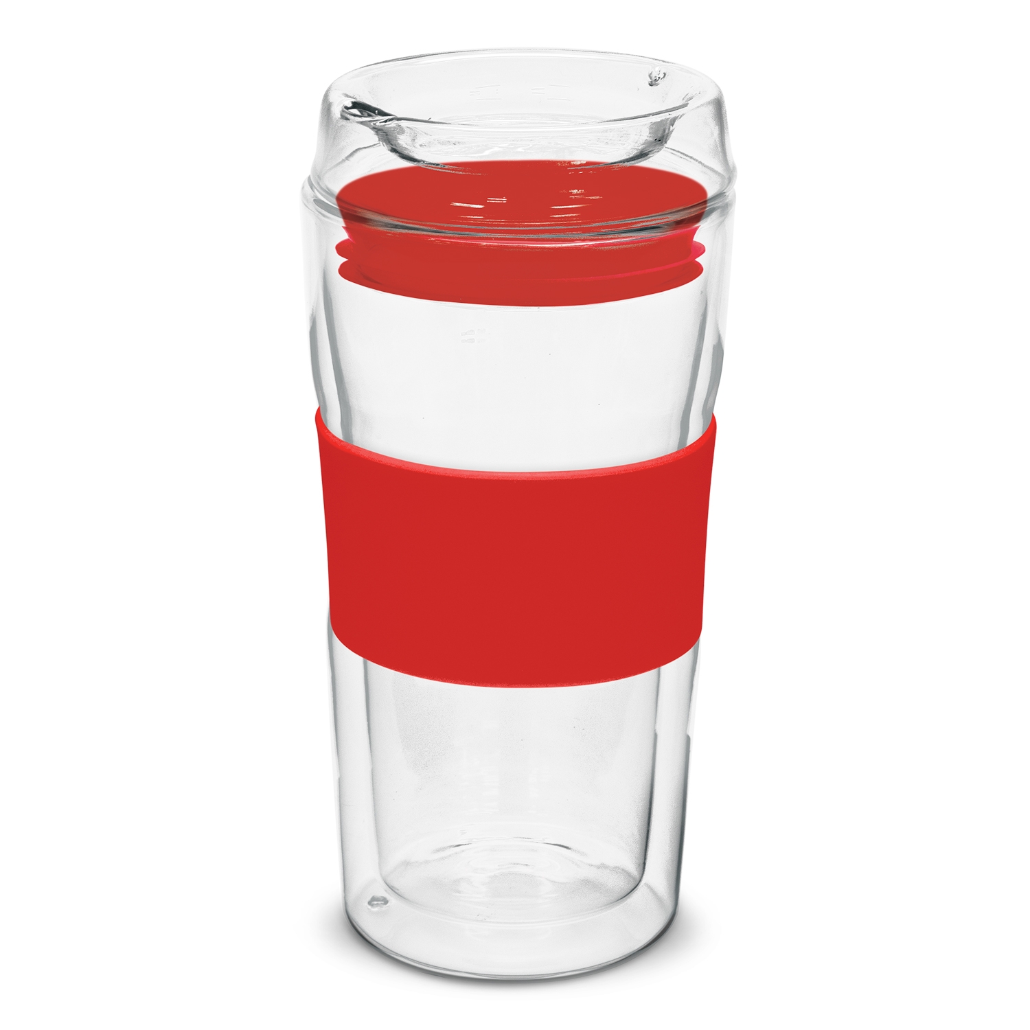 Divino Roma Double Wall Glass Cup 350ml red Divino Roma Double Wall Glass Cup 350ml red