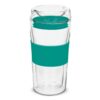 Divino Roma Double Wall Glass Cup 350ml teal Divino Roma Double Wall Glass Cup 350ml teal