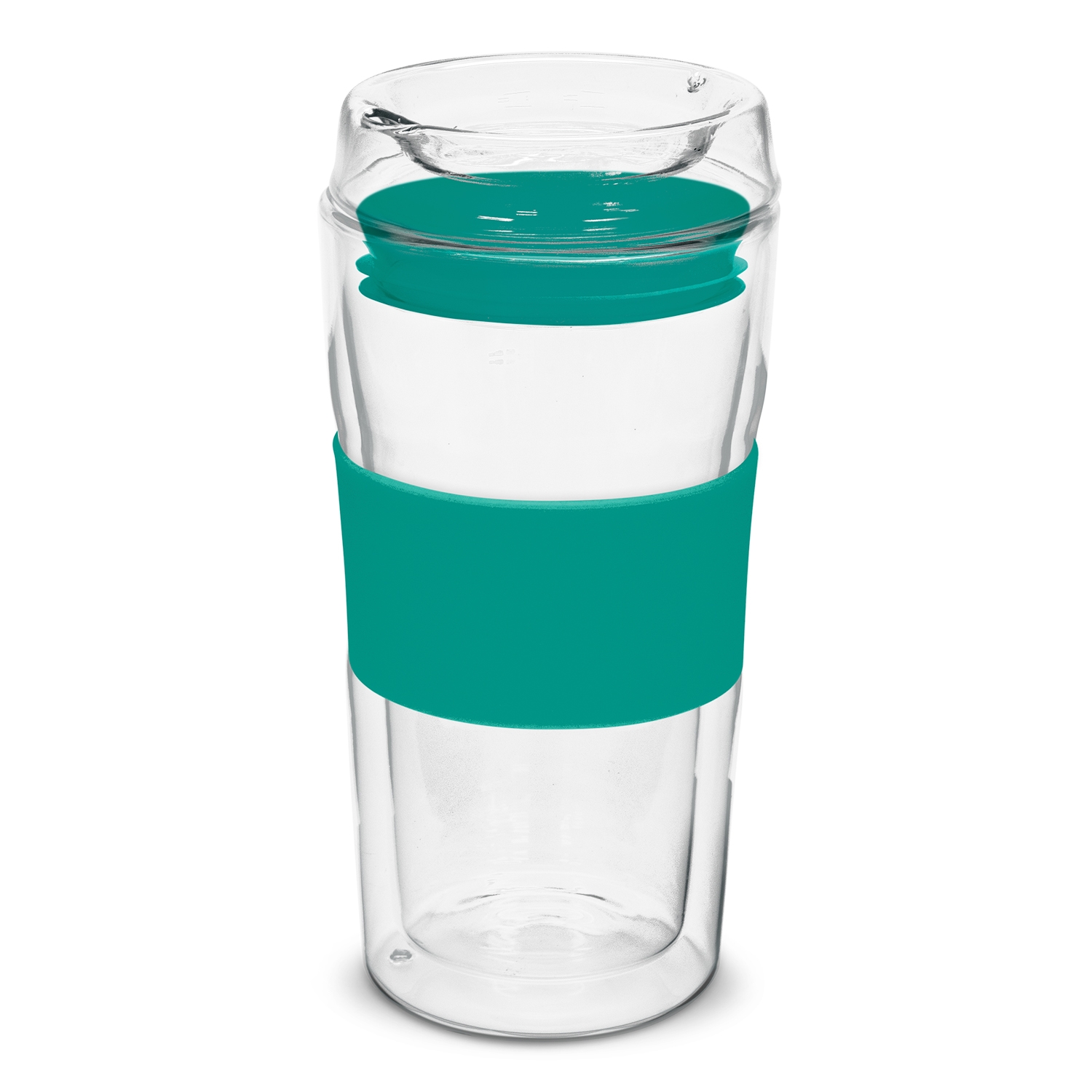 Divino Roma Double Wall Glass Cup 350ml teal Divino Roma Double Wall Glass Cup 350ml teal