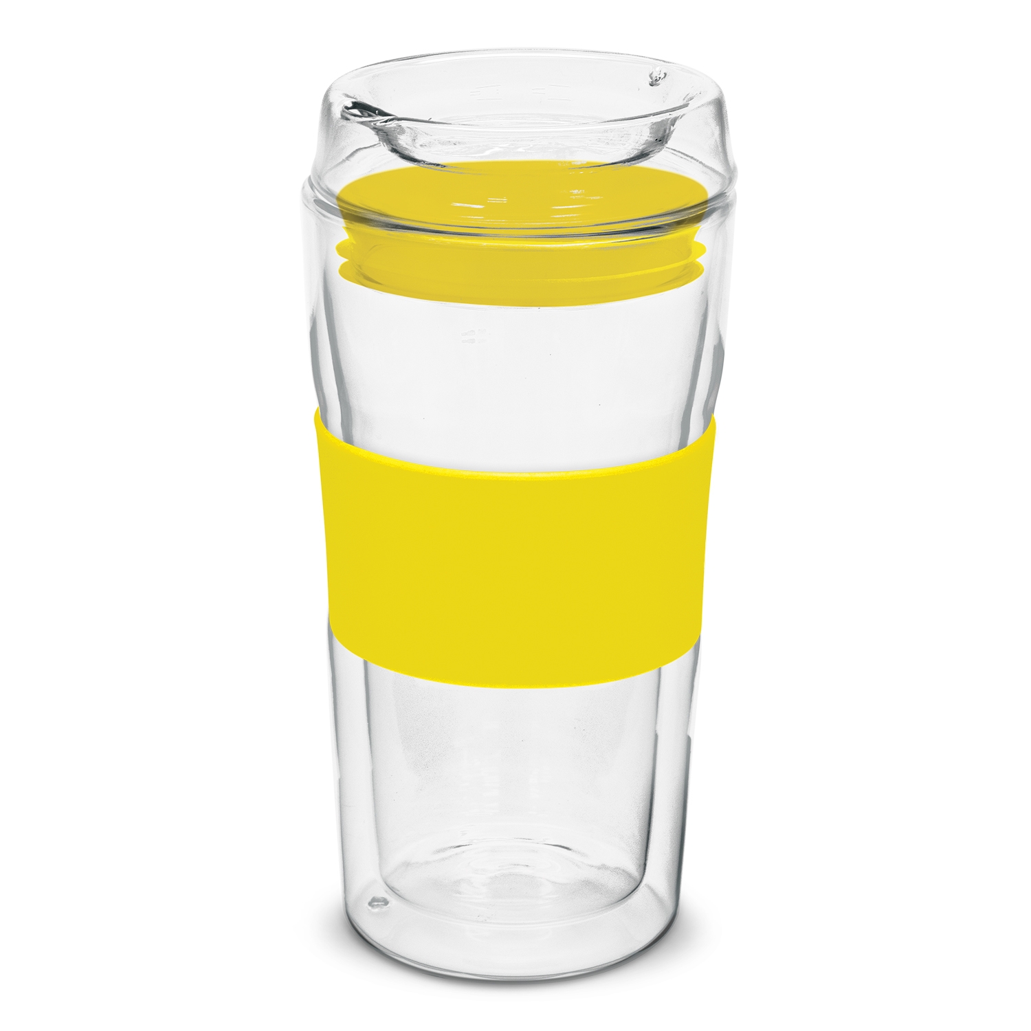 Divino Roma Double Wall Glass Cup 350ml yellow Divino Roma Double Wall Glass Cup 350ml yellow