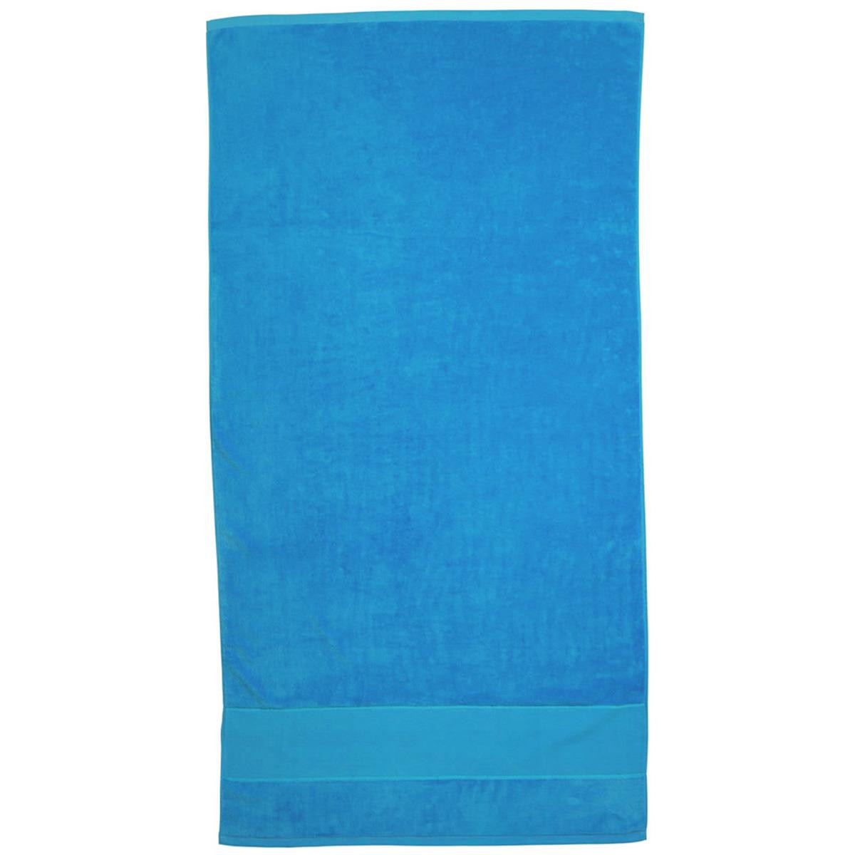 Luxurious Terry Velour Towel aqua Luxurious Terry Velour Towel aqua