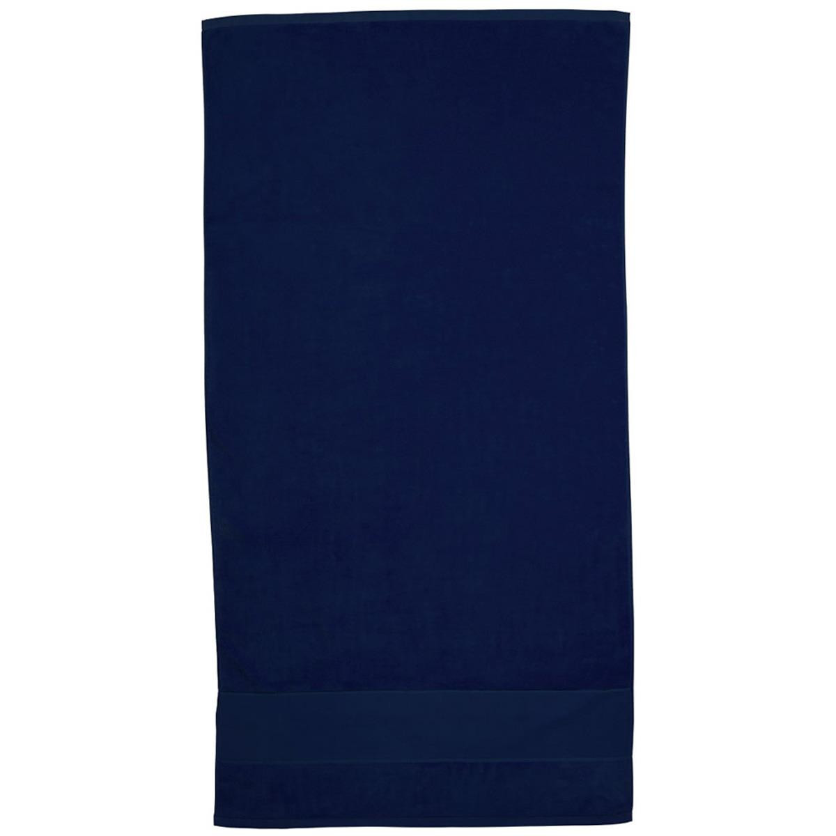 Luxurious Terry Velour Towel navy Luxurious Terry Velour Towel navy
