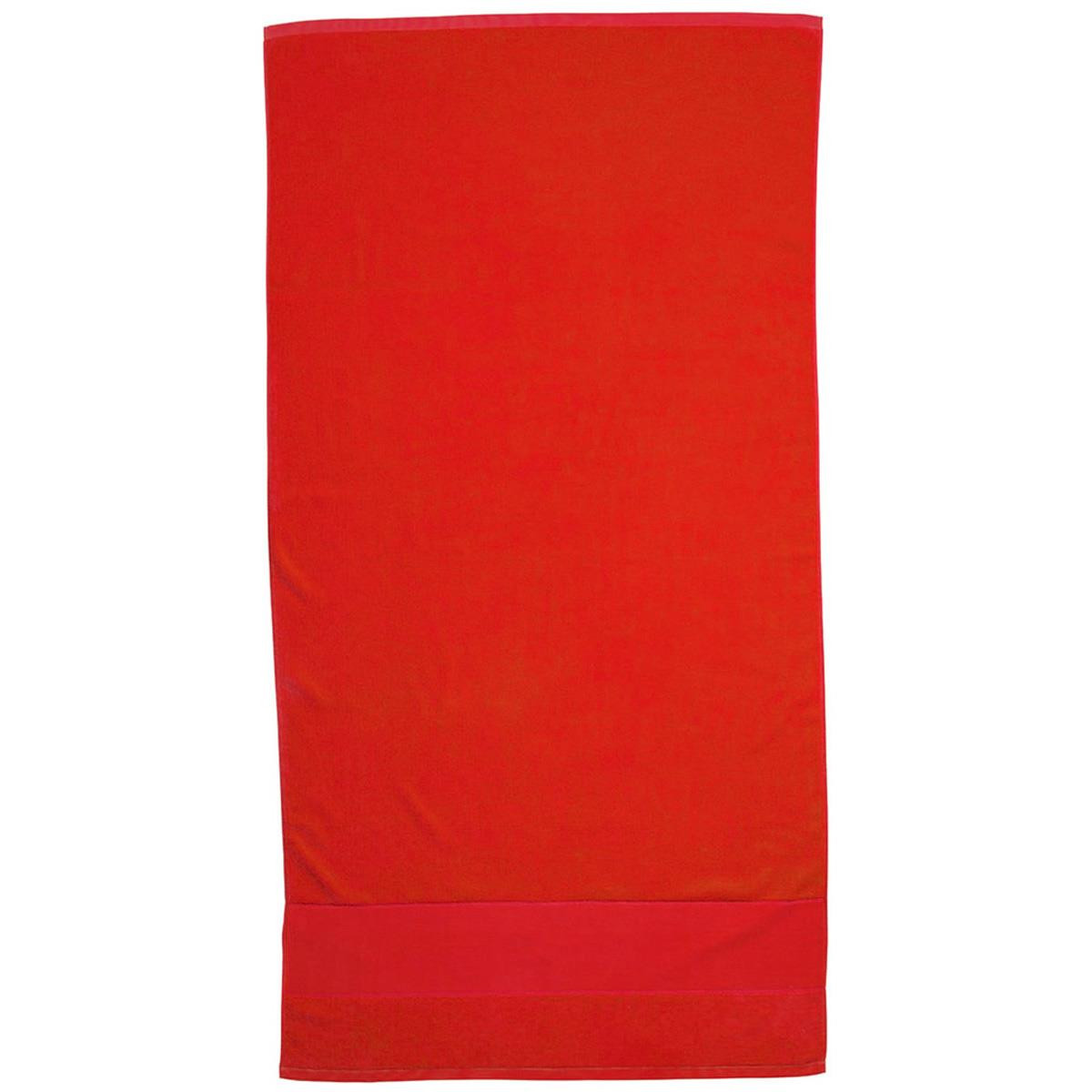 Luxurious Terry Velour Towel red Luxurious Terry Velour Towel red