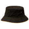 argile bucket hat sandwich trim black gold argile bucket hat sandwich trim black gold