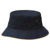 argile bucket hat sandwich trim navy gold argile bucket hat sandwich trim navy gold
