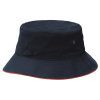 argile bucket hat sandwich trim navy red argile bucket hat sandwich trim navy red