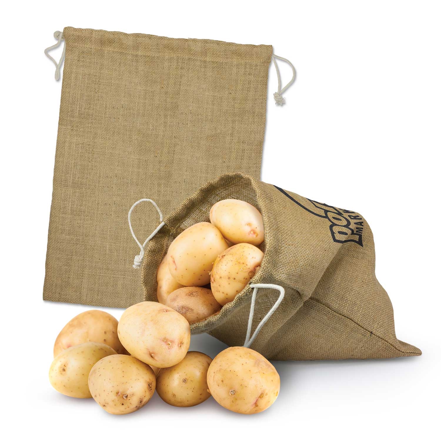 barrosa jute produce bag large in action 2 barrosa jute produce bag large in action 2