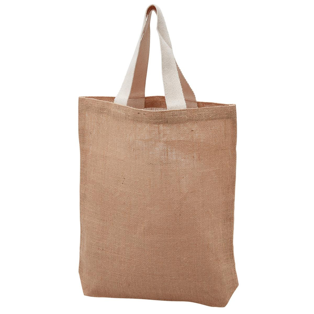 collier jute shopping bag front view collier jute shopping bag front view