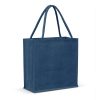 emerald jute tote bag dark blue emerald jute tote bag dark blue