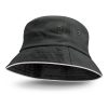 fraser bucket hat white sandwich trim black fraser bucket hat white sandwich trim black