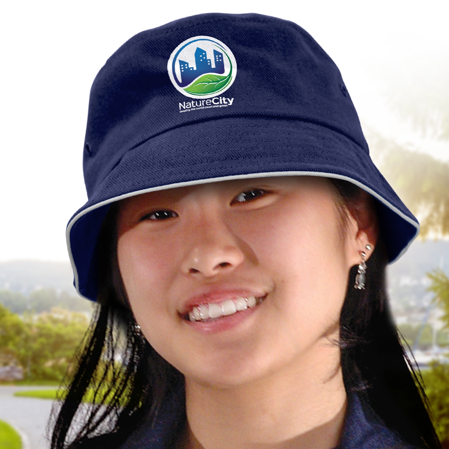 fraser bucket hat white sandwich trim logo example fraser bucket hat white sandwich trim logo example