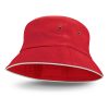 fraser bucket hat white sandwich trim red fraser bucket hat white sandwich trim red