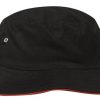 gingerah bucket hat black red