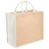 juna eco jute tote with gusset natural white juna eco jute tote with gusset natural white