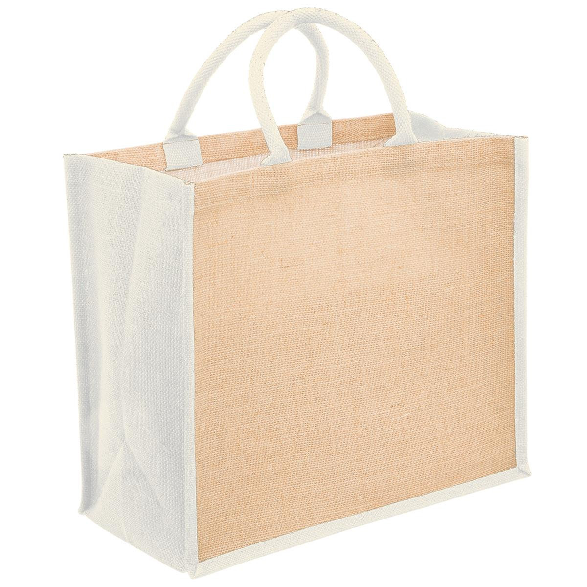 juna eco jute tote with gusset natural white juna eco jute tote with gusset natural white