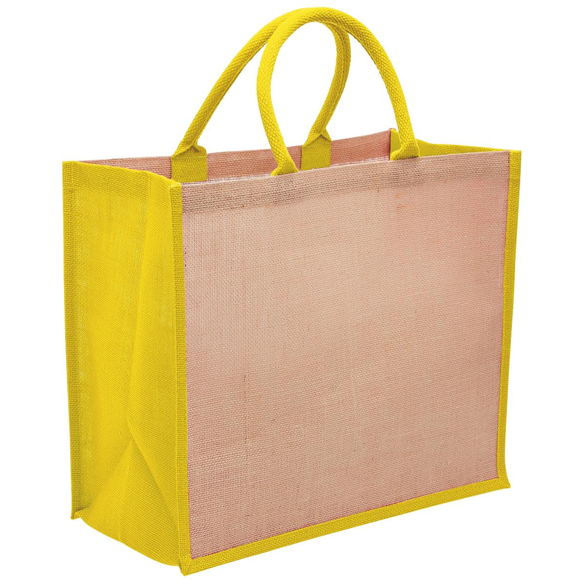 juna eco jute tote with gusset natural yellow juna eco jute tote with gusset natural yellow