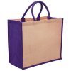 juna eco jute tote with gusset purple juna eco jute tote with gusset purple
