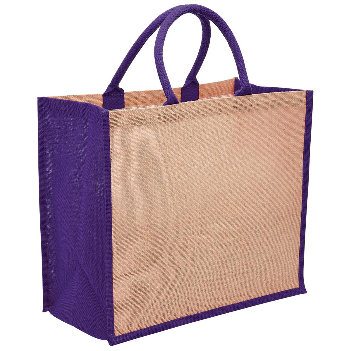 juna eco jute tote with gusset purple juna eco jute tote with gusset purple
