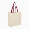 juna heavy duty canvas tote with gusset natural red