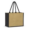 norah jute shopping bag black norah jute shopping bag black