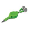 nowra retractable ear buds bright green