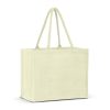 v gate jute tote bag white