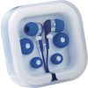 victoria earbuds in clear case blue
