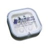 victoria earbuds in clear case logo example
