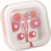 victoria earbuds in clear case red