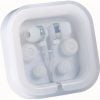 victoria earbuds in clear case white