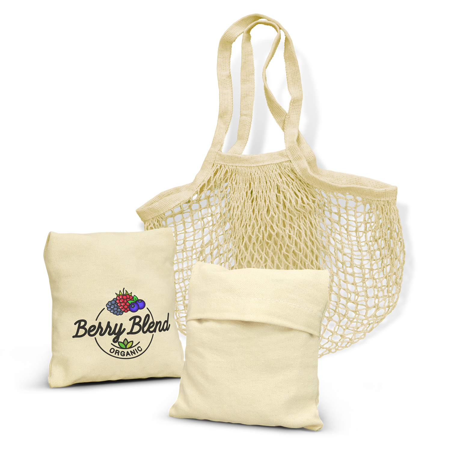 victoria cotton mesh foldaway tote bag main