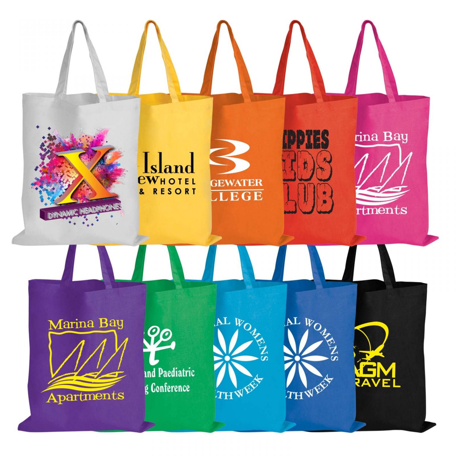 wilcannia coloured cotton short handle tote bag main