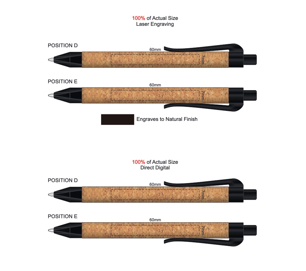 natural cork pen branding template natural cork pen branding template