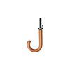 wooden j hook corporate umbrella handle with push button