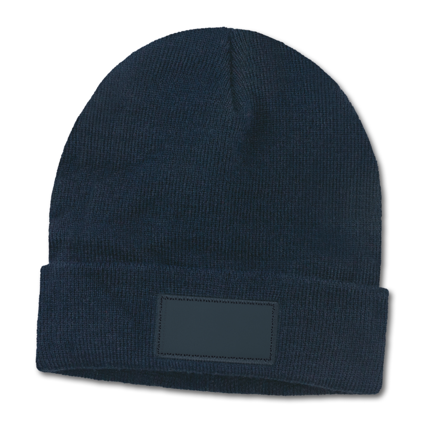 acrylic beanie with patch navy acrylic beanie with patch navy