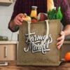 Macarthur Jute Tote Bag feature