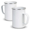 Darkan Enamel Mug 600ml white