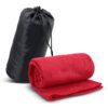 Leura Fleece Blanket in Carry Bag red